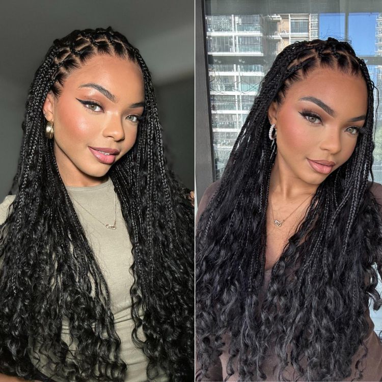 🔥Real Scalp Knotless Braided Wig – Lightweight Fit