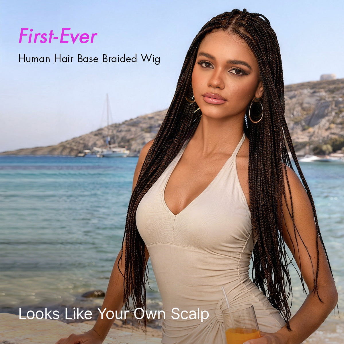 [New Arrival] 🔥Real Scalp Knotless Braided Wig – Lightweight Fit