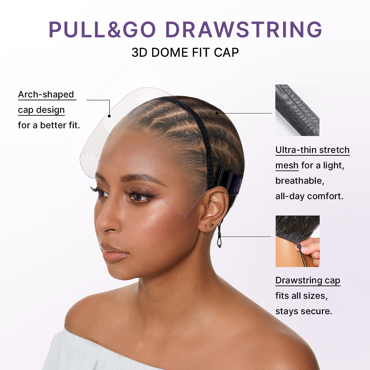 💝 Ready-to-Go Glueless Water Wave Drawstring Wig
