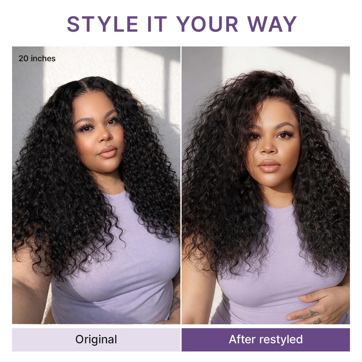 💝 Ready-to-Go Glueless Water Wave Drawstring Wig