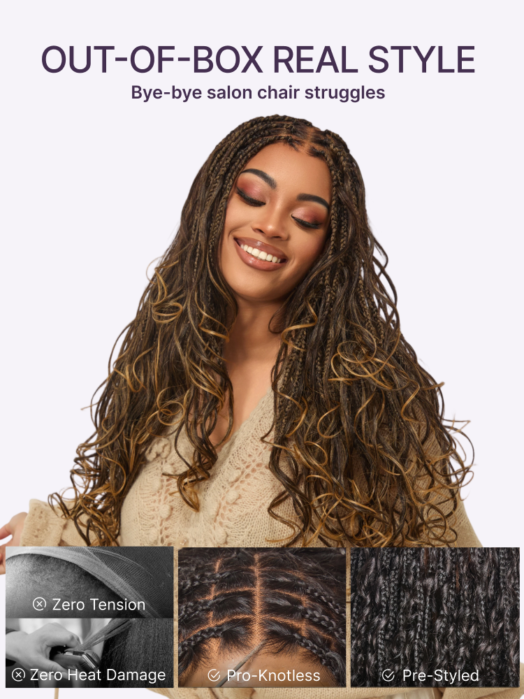 [New Arrival] Salon Braids HD Lace Knotless Wig ✨