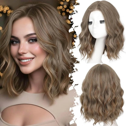 🔥Short Wavy Bob Wig with HD Lace Front — Glueless, Natural-Looking  Wig for Everyday Wear