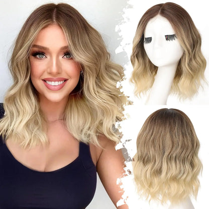 🔥Short Wavy Bob Wig with HD Lace Front — Glueless, Natural-Looking  Wig for Everyday Wear