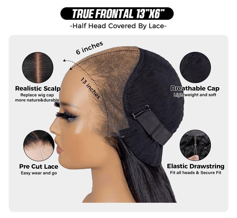 🔥Sale Happening Now: 50% OFF – Pre-Cut Lace Kinky Straight 360 Full Lace Frontal Glueless Wig with a Hidden Adjustable Fit System, Pre-Plucked Human Hair Wig