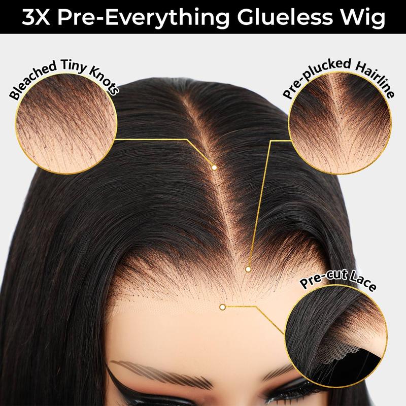 🔥Sale Happening Now: 50% OFF – Pre-Cut Lace Kinky Straight 360 Full Lace Frontal Glueless Wig with a Hidden Adjustable Fit System, Pre-Plucked Human Hair Wig