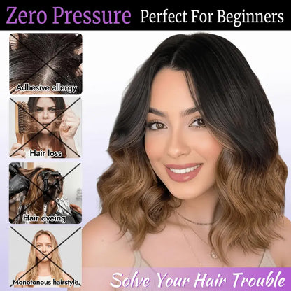 🔥Short Wavy Bob Wig with HD Lace Front — Glueless, Natural-Looking  Wig for Everyday Wear