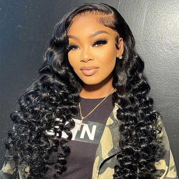 Wand Curl Pre Cut 9x6 HD Lace Wear & Go Glueless Wig 100% Human Hair Pre Bleached Tiny Knots